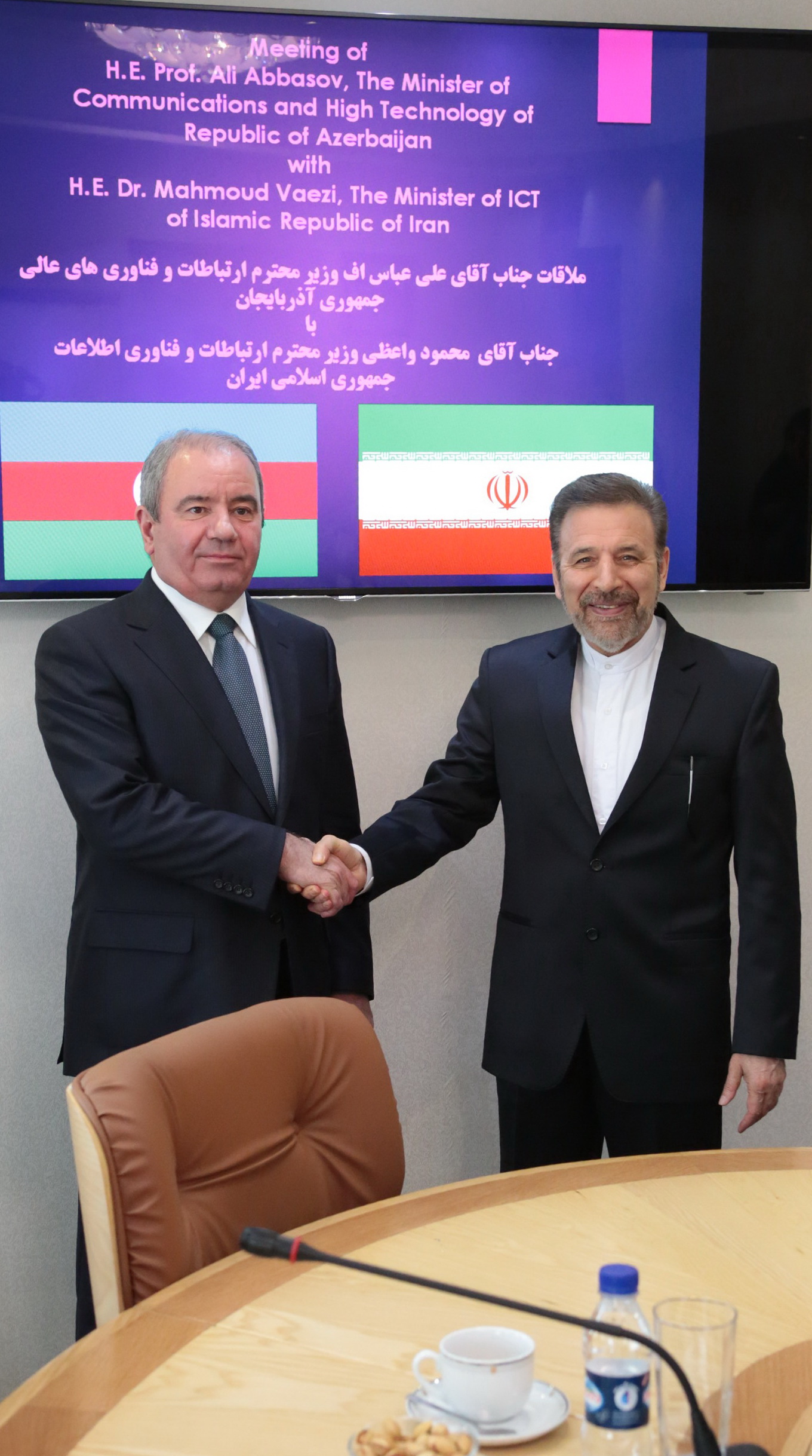 دیدار وزیر ارتباطات و فناوری اطلاعات ایران با وزیر ارتباطات و فناوری های عالی جمهوری آذربایجان