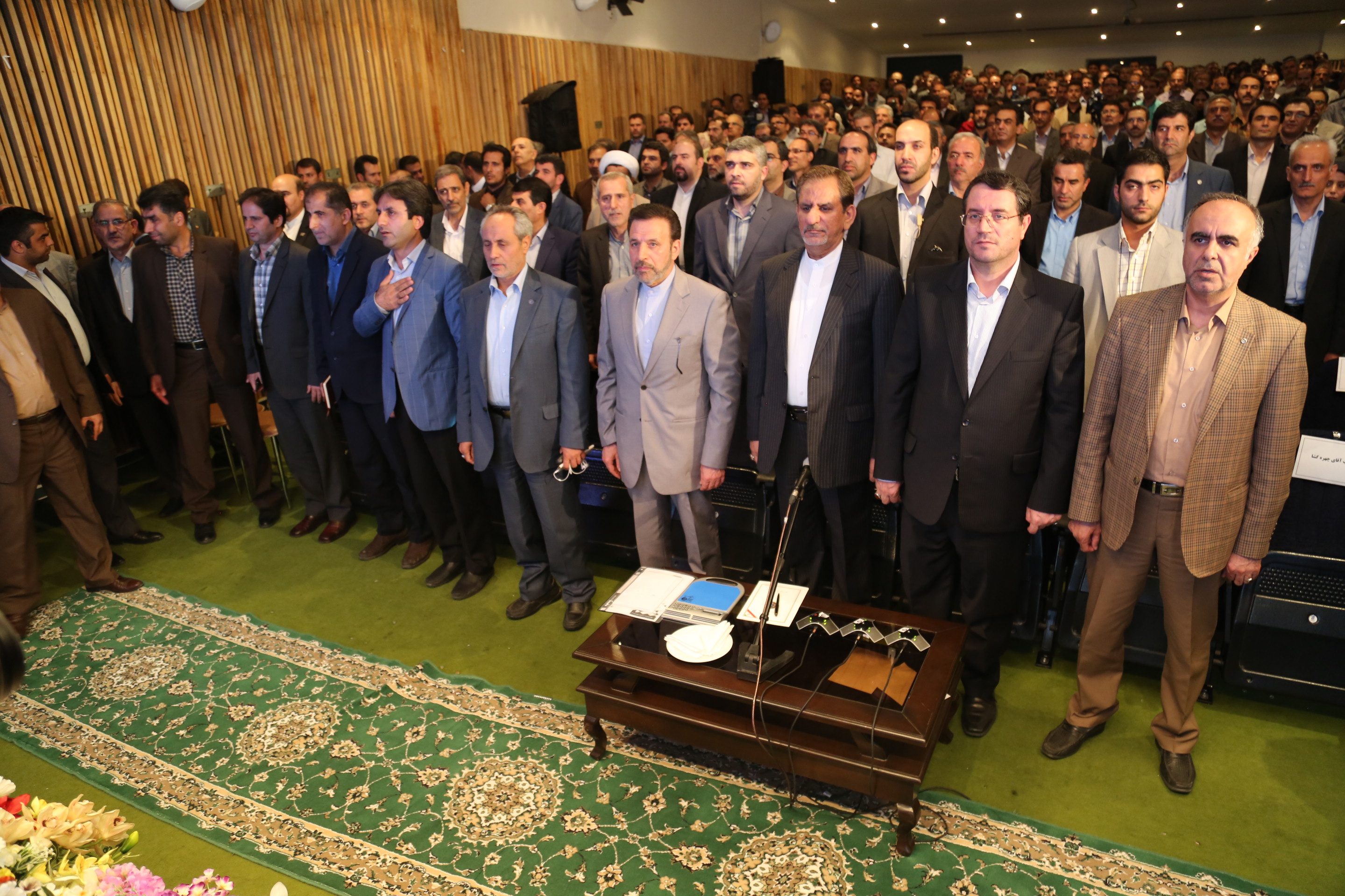 معاون اول رییس جمهور به همراه وزیر ارتباطات در مراسم افتتاح پروژه زیرساختی "تلاش"