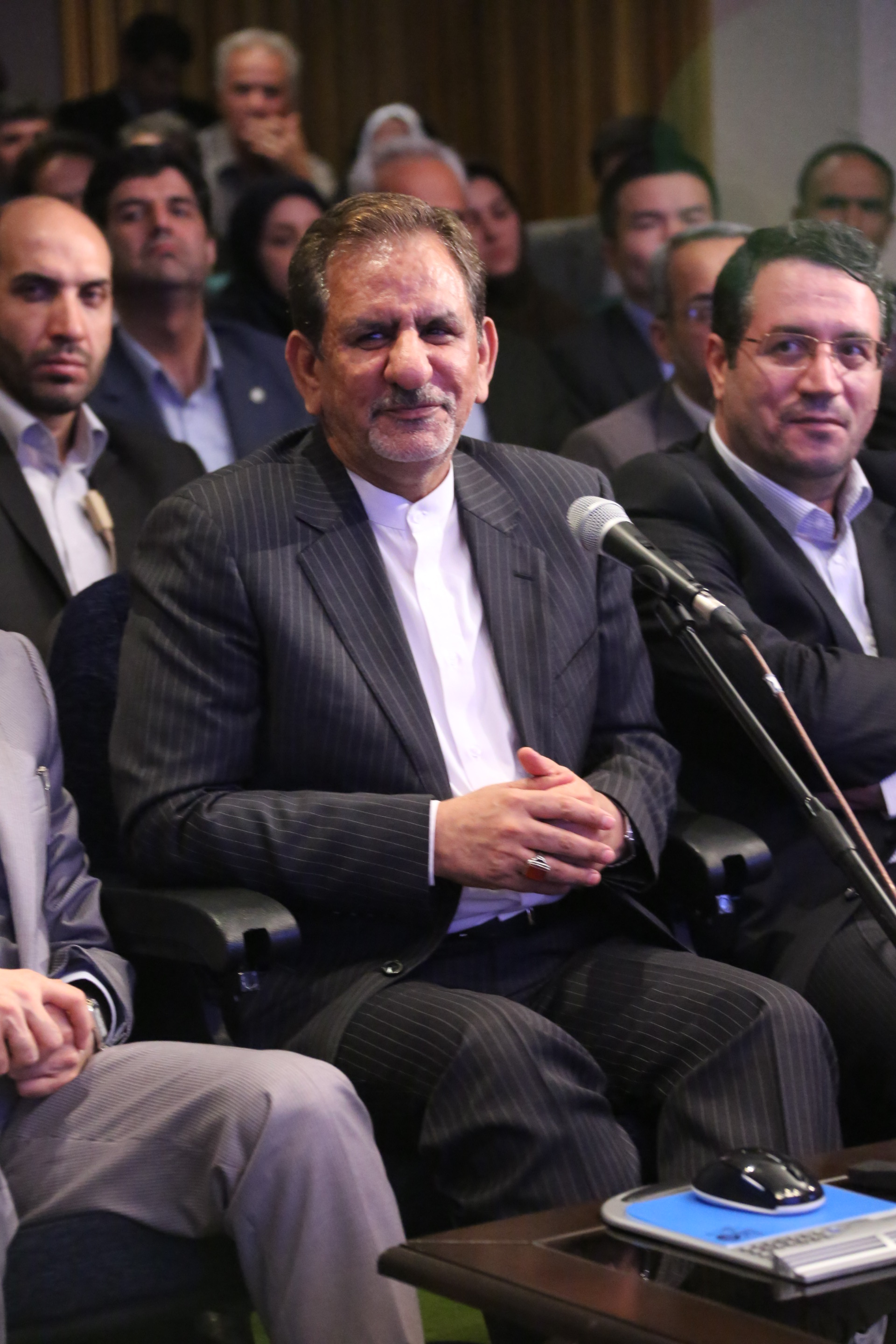 معاون اول رییس جمهور به همراه وزیر ارتباطات در مراسم افتتاح پروژه زیرساختی "تلاش"
