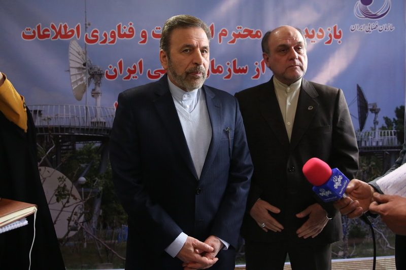 بازدید دکتر واعظی از سازمان فضایی ایران مرکز ماهدشت